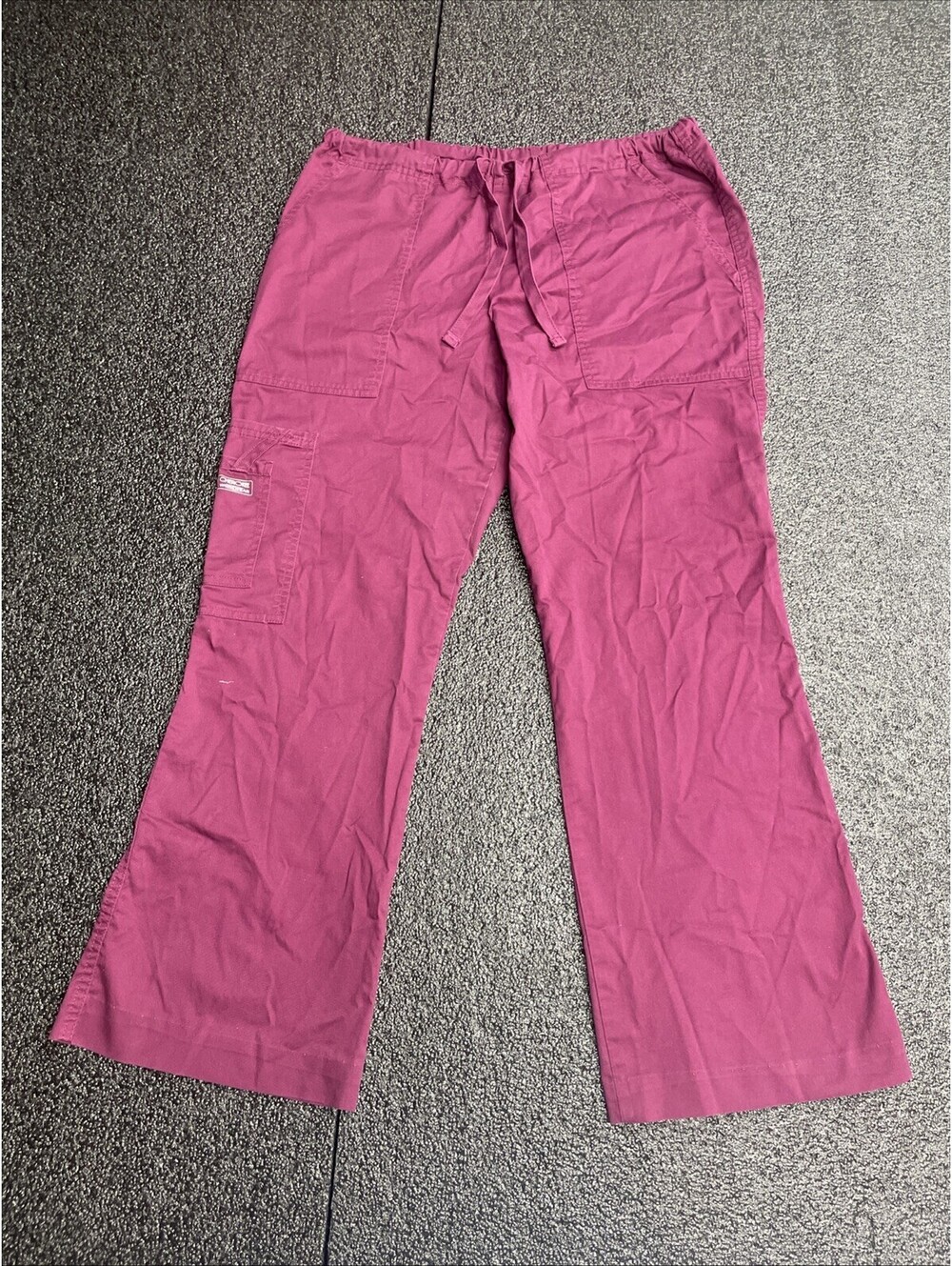 Cherokee Workwear Scrub Pants Womens XS Purple Medical Drawstring 4040